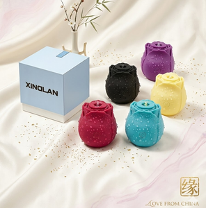 XLN ローズバイブレーター 女性用クリトリスマッサージ用 - 10周波数 USB磁気充電 非潤滑 日常防水バイブレーター - Product Image 1