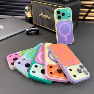 เคสโทรศัพท์มือถือแบบแม่เหล็ก Fashion AG Matte Back Panel สำหรับ iPhone 18 14 15 16 17 Pro Max พร้อมฟิล์มเลนส์ HD ป้องกันแรงกระแทก - Product Image 2