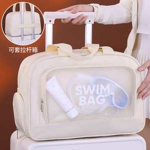 Swim <b>Bag</b> 30-40L <b>Waterproof</b> Oxford <b>Zipper</b> Closure <b>Beach</b> Travel Storage <b>Bag</b> <b>With</b> Rod Case Fit - Product Image 1