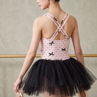 Tutu de danse pour adulte avec un joli nœud, 80% nylon, 20% élasthanne, vêtements d'entraînement de danse