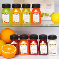 Bouteilles carrées en plastique MAYSURE 4OZ 120ml de qualité alimentaire avec bouchons anti-fuite inviolables pour boissons maison, smoothies, lait
