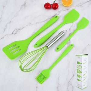 USSE Customized 5 PC <b>Silicone</b> Kitchenware Set Easy to Clean <b>Silicone</b> Cooking Kitchen Utensils Set Non-stick Heat Resistant - Product Image 6