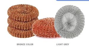 <span class=keywords><strong>JNKA</strong></span> JK-CP0011 Éponge à récurer plate en fil d'acier cuivré pour usage domestique, boule de lavage et de nettoyage, tampons à récurer et éponges à récurer - Product Image 2