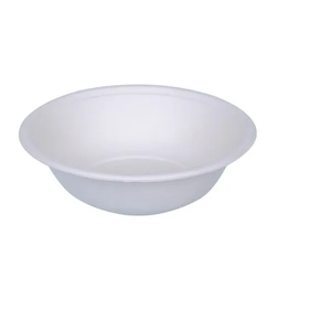 White Sugarcane Bagasse 7 Oz Bowl Biodegradable <b>Disposable</b> Food Bowl for Snacks Soups Salads Catering and Outdoor Event Use - Product Image 1
