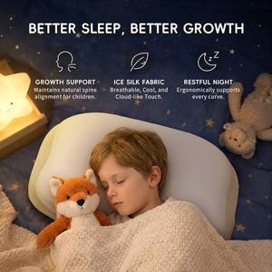 Cuscino Ergonomico per <span class=keywords><strong>Bambini</strong></span> in Memory Foam a 3 Zone, Protezione del Collo e Supporto per la Crescita, Direttamente dalla Fabbrica - Product Image 1