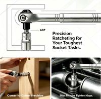 Kit de 40 pièces d'outils à cliquet manuels OEM détachables avec embouts magnétiques et douilles pour projets de bricolage, réparations domestiques et meubles