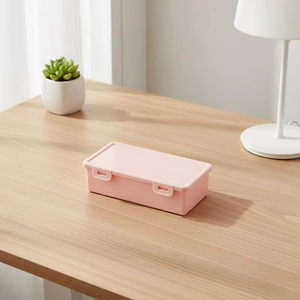 Boîte à crayons colorée – Boîtes de rangement en plastique de grande capacité, design empilable, fournitures scolaires, papeterie de bureau en gros - Product Image 1