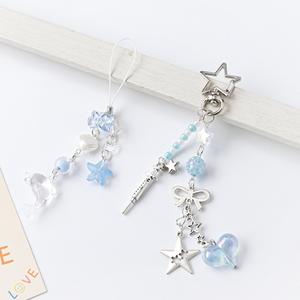 Ocean Star Pendentif Porte-clés Style Doux pour Filles Dauphin Perle Accessoire de Chaîne de Téléphone Portable - Product Image 1