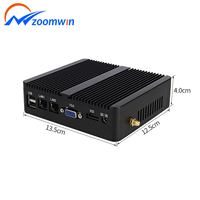 ZOOMWIN Mini PC Industrial al por Mayor, Windows Intel J4125, Carcasa de Metal de Aluminio Completo, Computadora Industrial