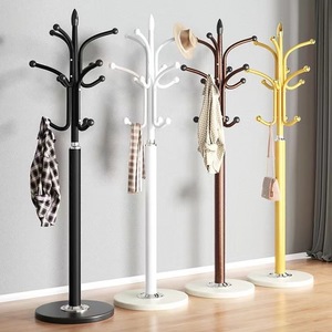 <span class=keywords><strong>Perchero</strong></span> de hierro simple para sala de estar o dormitorio, colgador vertical de pie con estantes colgantes para ropa y bolsas - Product Image 1