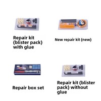 Kit de réparation de queue de billard en plastique avec grattoir à ferrules, outil de pressage, colle et pièces de rechange