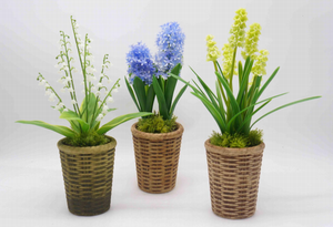 Kunstbloemen Met <span class=keywords><strong>Pot</strong></span>, Kleine Plant, Faux Potbloem Voor Huisdecoratie Indoor Buitentafel Kantoordecoratie - Product Image 2