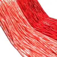 Tube Shape Synthetic Coral Strands, Beads, Wholesale, 3*8mm