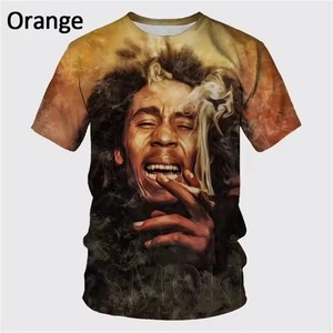 T-shirt décontracté imprimé Hip Hop 3D Pop drôle musique Rock Bob Marley motif <span class=keywords><strong>grande</strong></span> taille vêtements pour hommes femmes en Polyester/coton - Product Image 5