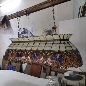 Lustre Tiffany Baroque à 6 lumières en acrylique et cristal pour salle à manger, bar à domicile - Product Image 4