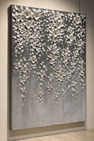 Peinture à l'huile 3D texturée, nature morte, faite à la main, encadrée de luxe, sur toile, avec support en bois, pour salon et chambre à coucher