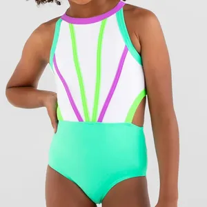 Wholesale Custom Sublimation Print Kid Competition Leotards Gymnastics Girls
