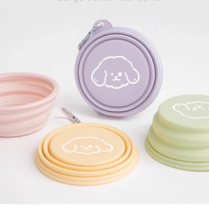 Mangkuk Anjing Lipat Silikon Tahan Air, Ramah Lingkungan, Warna Macaron, Portabel, Dapat Digunakan Kembali - Product Image 2