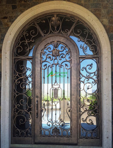 Anticipo artistico fatto a mano porta in ferro battuto Villa di lusso cancello principale durevole ed elegante - Product Image 2