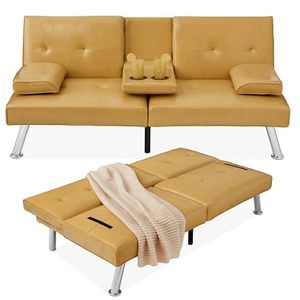 Best Choice Products futón convertible moderno tapizado, sofá cama plegable ajustable - Product Image 4
