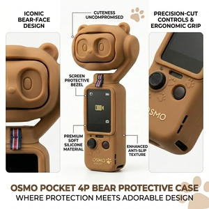 Étui en silicone antichoc, antidérapant et durable pour caméra stabilisée Osmo Pocket 4 Pro/Pocket 4P, couleur personnalisée, vente en gros - Product Image 2
