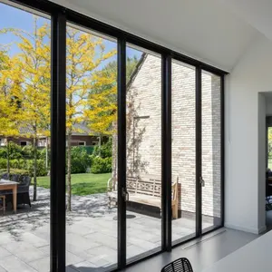 Big View Boden bis zur Decke Aluminium glasfenster und Tür Doppel glas Thermisch brechende Aluminium-Falttür für Haus