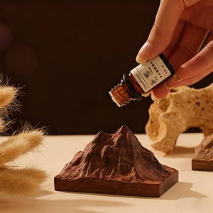 Diffuseur d'aromathérapie en forme de <span class=keywords><strong>montagne</strong></span> en bois massif sans feu - Product Image 2