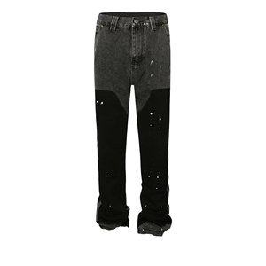 Pantalones acampanados personalizados para hombre, ropa de calle Vintage de alta calidad, pantalones <span class=keywords><strong>vaqueros</strong></span> acampanados personalizados con pintura de grafiti - Product Image 1