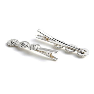 Women Luxury Delicate Silver Rose Metal Hair <b>Clip</b> Barrettes Wholesale, Metal Duckbill Hair <b>Clips</b> Bulk For Metal Craft - Product Image 6
