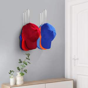 Vente en gros Casquette de baseball transparente personnalisée Crochet mural en acrylique pour chapeau Organisateur - Product Image 3