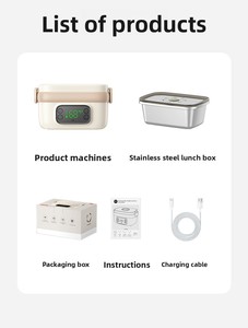 Boîte à lunch isotherme pour bébé de 650 ml, portable, sans fil, avec batterie rechargeable de 8800 mAh, chauffe-aliments - Product Image 4