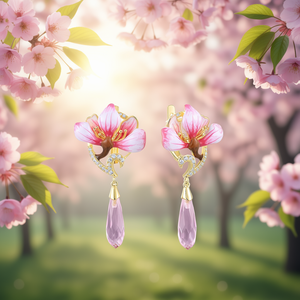 Pendientes colgantes de flor dorada con cristal de imitación para mujer, joyería de aleación de estilo romántico para fiesta - Product Image 2