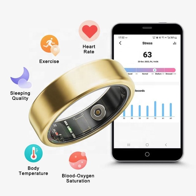 Support SDK and API Logo Customization Sleep Monitoring Fitness Tracker Heart Rate Waterproof Sports Ring