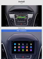 Octa Core Android Car untuk Pemutar Navigasi GPS Amplifier Layar Sentuh TFT 1024x600 1GB RAM/16GB ROM untuk Tucson