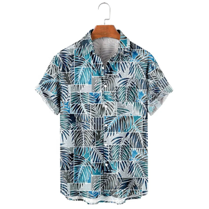 <span class=keywords><strong>Camicia</strong></span> Hawaiana da <span class=keywords><strong>Uomo</strong></span> a <span class=keywords><strong>Maniche</strong></span> <span class=keywords><strong>Corte</strong></span> con Stampa Tropicale, Collo Alto, 70 Colori, per Vacanze al Mare, Uso Quotidiano e Feste - Product Image 5