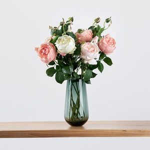 ช่อดอกกุหลาบประดิษฐ์ CallaFloral สีขาวนม ผ้าทอแบบกันน้ำ สำหรับตกแต่งงานแต่งงาน - Product Image 2
