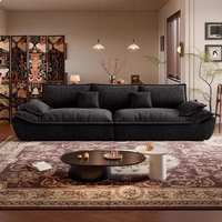 Canapé d'angle en tissu au design moderne et épuré, garni d'éponge, idéal pour appartement, salon ou maison modulaire