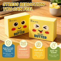 Jouets Squishy en Gros Nouveaux et Améliorés en Forme de Visage Souriant, Squishy Ravioli à Rebond Lent, Jouets Sensoriels Souples et Extensibles à Presser