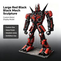 Modèle de robot mécanique géant rouge et noir personnalisé