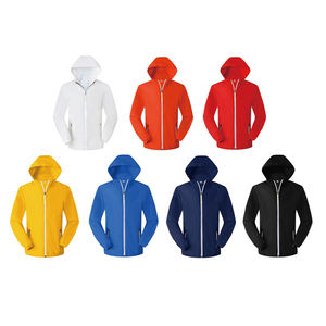 Chaqueta de trabajo en equipo de empresa personalizada con impresión de logotipo, cortavientos ligero de una sola capa - Product Image 4