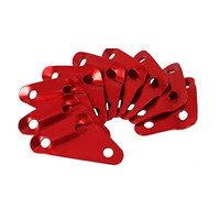 Estampage usinage alliage d'aluminium Triangle trois trous réglage vent corde boucle corde serrure/alliage d'aluminium tente corde attache |