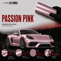 Film de protection de voiture Speedmod Custom Passion Pink Gloss auto-cicatrisant, anti-rayures, anti-UV, changeant de couleur, en TPU pour l'extérieur des véhicules