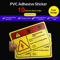 Etiqueta Adhesiva Personalizada de PVC Transparente Esmerilado, Etiqueta de Advertencia Impermeable para Panel de Máquina, Código QR, Forma Cuadrada