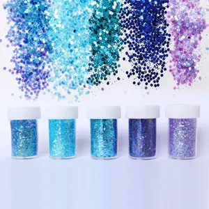 Produsen Jaminan Kualitas 24 Warna 20G Glitter Gradient Warna Bubuk Set dengan Pencelupan