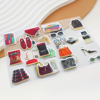 Autocollant en résine 3D de haute qualité, autocollant décoratif pour téléphone, feuille d'autocollants en résine époxy 3D pour accessoires de téléphone