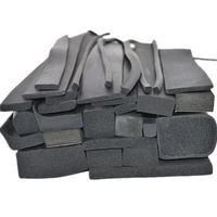 Tira de Sellado de Goma EPDM en Forma de E Personalizada para Puertas y Ventanas, Autoadhesiva, Extrusionada, Corte en Perfil D, 9*8mm, Negra