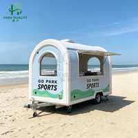 Camion à café de haute qualité, remorque mobile ronde pour expresso, pour café en plein air et restauration