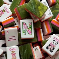 Nouveauté 2026 : Tapis et supports de Mahjong américains en acrylique gravé sur mesure, motif animaux sauvages, cadeaux pour adultes, divertissement
