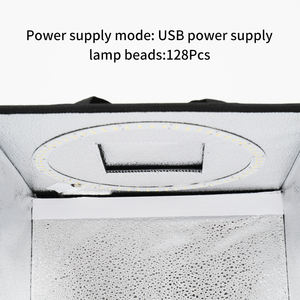 Caja de Luz LED USB de 30cm/40cm para Fotografía de Sobremesa, Estudio Fotográfico de Escritorio con Anillo de Luz y 6 Fondos de Colores, Caja de Luz Suave para Fotografía - Product Image 4