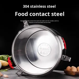 Portavasos de Acero Inoxidable 304 de Doble Capa Aislado, Moderno, para Cantina Comercial Cheng Jia, Portátil, de 1-2L, para Servir Bebidas en Fiestas - Product Image 3